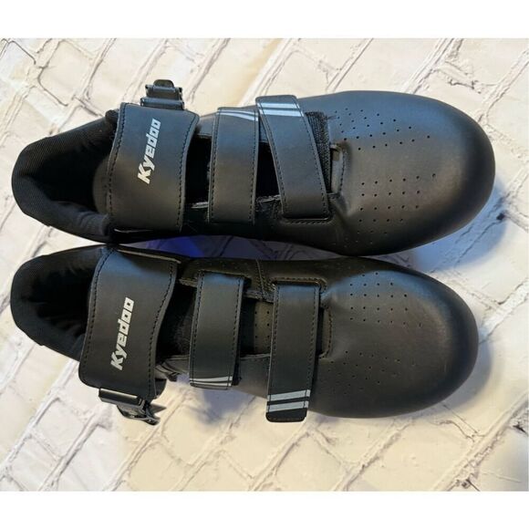 Kyedoo Size 46 Indoor Cycling Shoes Black With Delta Cleats Workout Gym Spin main image 4